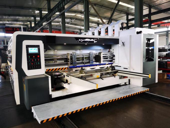 PRY-D1224 Yüksek Hızlı Tam Otomatik 4 Renkli Flexo Baskı Slotting Die Cutting Stacking Machine 2