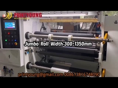 PRY-D1300 PLC Kontrollü Yüksek Hızlı Plastik Film Kağıt Jumbo Roll Kesme ve Dönüştürme Makinesi