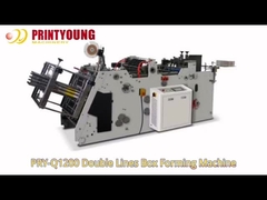 PRY-Q1200 Tam Servo Motorlu Çift Hatlı Dik Hamburger Kutusu Formasyon Makinesi